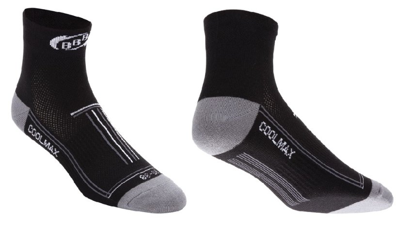 Cyklistické ponožky BBB techno feet | Coolmax černé